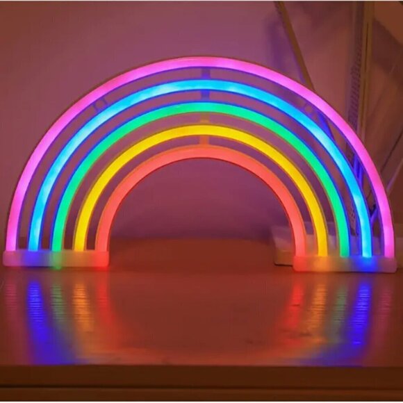 Rainbow Neon Light Durable Plastic AAA Battery or USB Cord Power - Picture 3 of 7